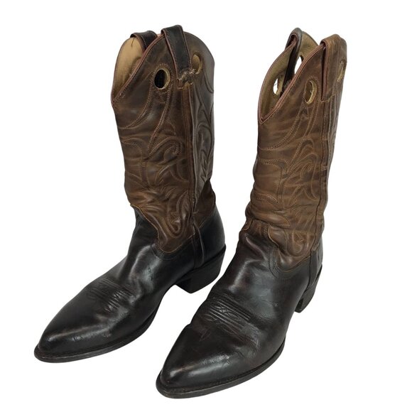 Frye Billy Pull On Cognac Leather Boots Western Mens Size  10D 3487694 F973 - Picture 3 of 11